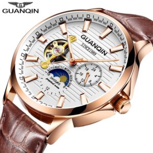 product-image-822238221.jpg GUANQIN 2018 watch men Luminous clock men Automatic waterproof Mechanical leather rose gold skeleton business relogio masculino