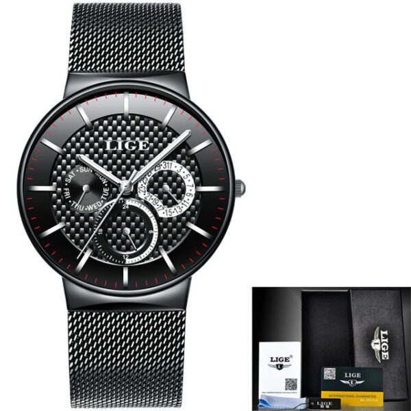 product-image-935004182.jpg LIGE New Women Fashion Watch Creative Lady Casual Watches Stainless Steel Mesh Band Stylish Desgin Luxury Quartz Watch for Women