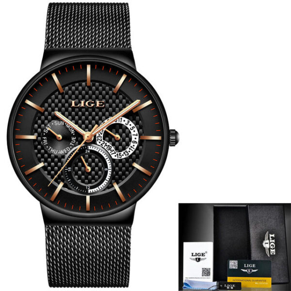 product-image-935004183.jpg LIGE New Women Fashion Watch Creative Lady Casual Watches Stainless Steel Mesh Band Stylish Desgin Luxury Quartz Watch for Women